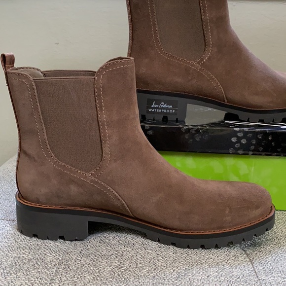 New Sam Edelman Jaclyn Waterproof Suede Chelsea Boots size 8 - Picture 2 of 11